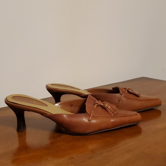 Nicole Shoes - Nicole brown leather mules, size 6